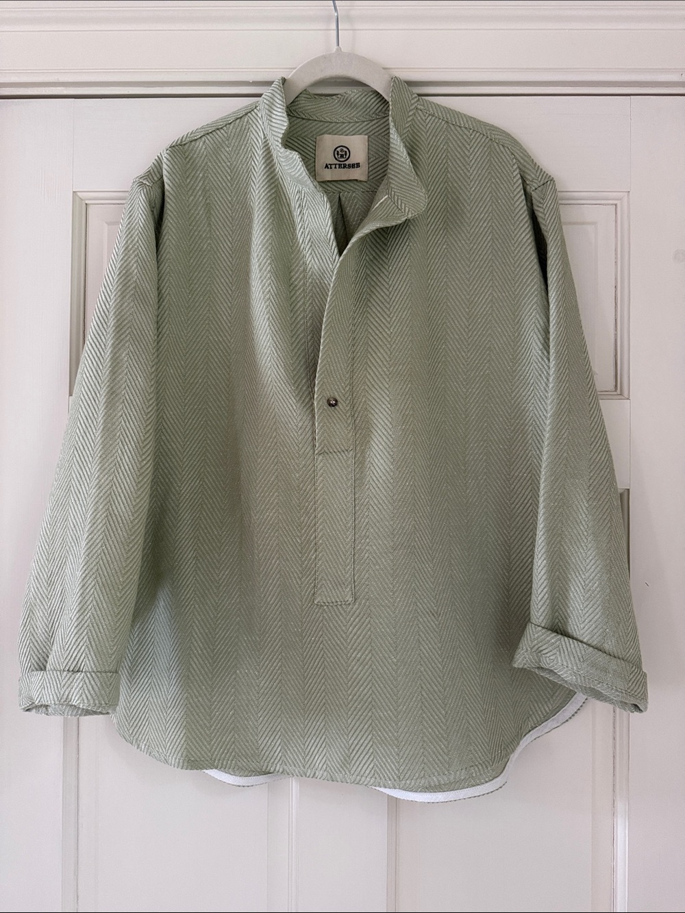 Attersee The Pop-Over Shirt Cypress Herringbone